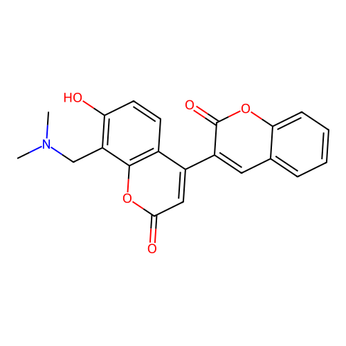 3-{8-[(Dimethylamino)methyl]-7-hydroxy-2-oxochromen-4-yl}chromen-2-one structure