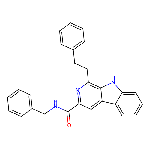 N-benzyl-1-phenethyl-9H-pyrido[3,4-b]indole-3-carboxamide structure