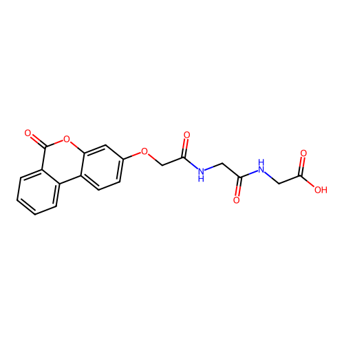 2-(2-(2-((6-oxo-6H-benzo[c]chromen-3-yl)oxy)acetamido)acetamido)acetic acid structure