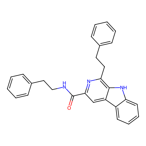 N,1-diphenethyl-9H-pyrido[3,4-b]indole-3-carboxamide structure