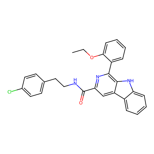 N-(4-chlorophenethyl)-1-(2-ethoxyphenyl)-9H-pyrido[3,4-b]indole-3-carboxamide structure