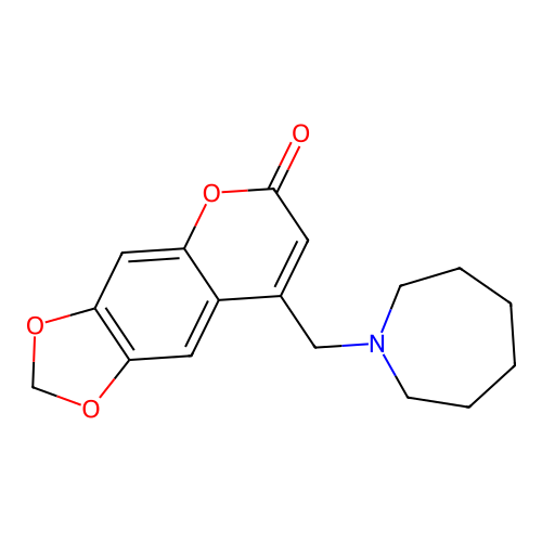 8-(azepan-1-ylmethyl)-6H-[1,3]dioxolo[4,5-g]chromen-6-one structure