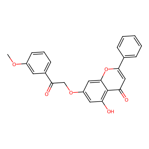 5-hydroxy-7-[2-(3-methoxyphenyl)-2-oxoethoxy]-2-phenyl-4H-chromen-4-one structure