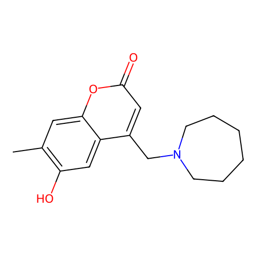 4-(azepan-1-ylmethyl)-6-hydroxy-7-methyl-2H-chromen-2-one structure