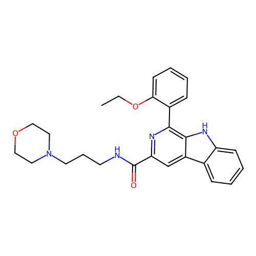1-(2-ethoxyphenyl)-N-(3-morpholinopropyl)-9H-pyrido[3,4-b]indole-3-carboxamide structure