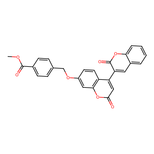 methyl 4-({[2-oxo-4-(2-oxo-2H-chromen-3-yl)-2H-chromen-7-yl]oxy}methyl)benzoate structure