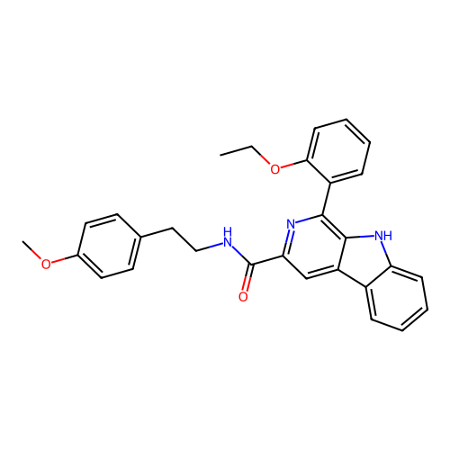 1-(2-ethoxyphenyl)-N-(4-methoxyphenethyl)-9H-pyrido[3,4-b]indole-3-carboxamide structure
