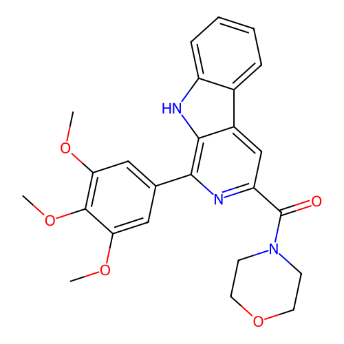 morpholin-4-yl[1-(3,4,5-trimethoxyphenyl)-9H-beta-carbolin-3-yl]methanone structure