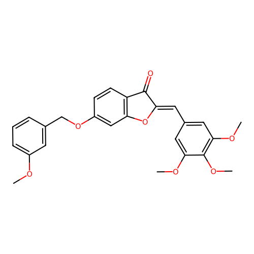 (Z)-6-((3-methoxybenzyl)oxy)-2-(3,4,5-trimethoxybenzylidene)benzofuran-3(2H)-one structure