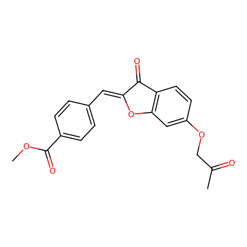 (Z)-methyl 4-((3-oxo-6-(2-oxopropoxy)benzofuran-2(3H)-ylidene)methyl)benzoate structure