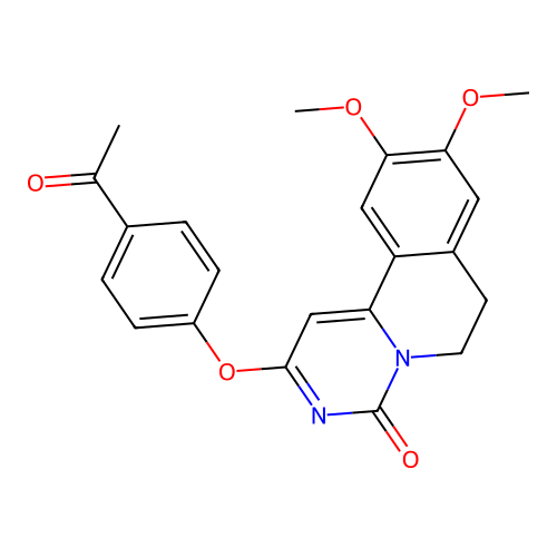 2-(4-Acetylphenoxy)-9,10-dimethoxy-6,7-dihydropyrimido[6,1-a]isoquinolin-4-one structure