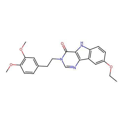 3-(3,4-dimethoxyphenethyl)-8-ethoxy-3H-pyrimido[5,4-b]indol-4(5H)-one structure
