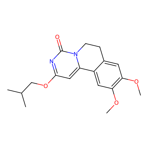 2-isobutoxy-9,10-dimethoxy-6,7-dihydro-4H-pyrimido[6,1-a]isoquinolin-4-one structure