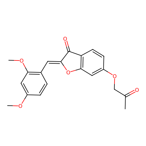 (Z)-2-(2,4-dimethoxybenzylidene)-6-(2-oxopropoxy)benzofuran-3(2H)-one structure