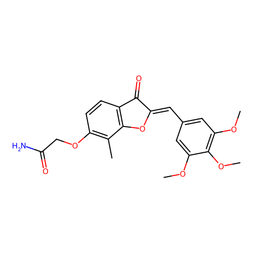 (Z)-2-((7-methyl-3-oxo-2-(3,4,5-trimethoxybenzylidene)-2,3-dihydrobenzofuran-6-yl)oxy)acetamide structure