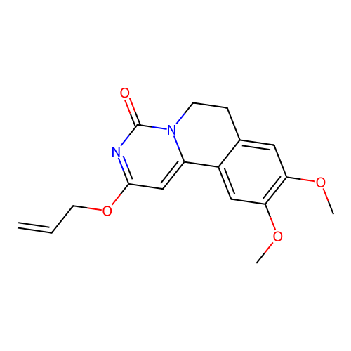 2-(allyloxy)-9,10-dimethoxy-6,7-dihydro-4H-pyrimido[6,1-a]isoquinolin-4-one structure
