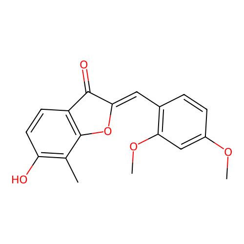 2-[(2,4-Dimethoxyphenyl)methylene]-6-hydroxy-7-methylbenzo[b]furan-3-one structure