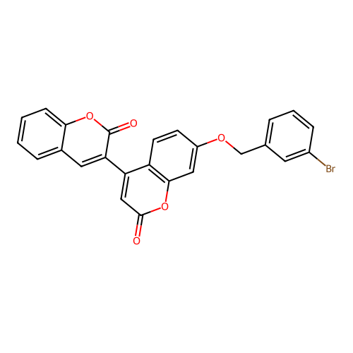 7'-((3-bromobenzyl)oxy)-2H,2'H-[3,4'-bichromene]-2,2'-dione structure