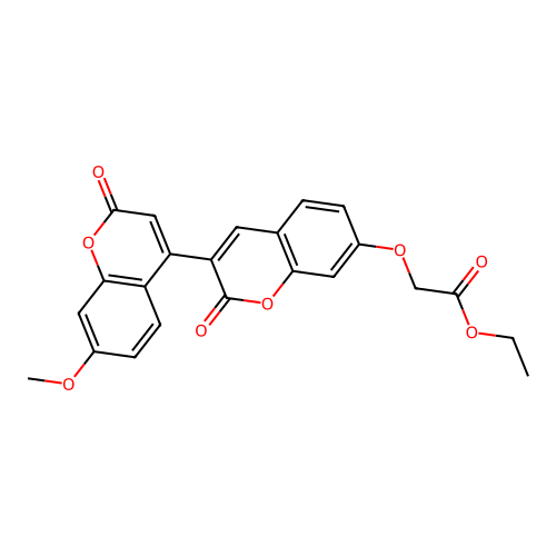 ethyl [(7'-methoxy-2,2'-dioxo-2H,2'H-3,4'-bichromen-7-yl)oxy]acetate structure