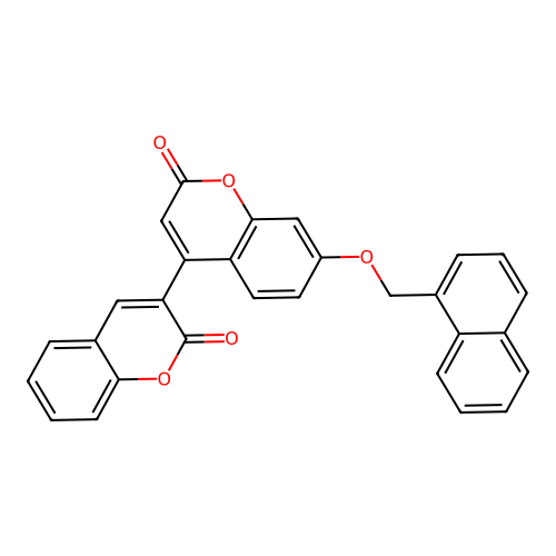7'-(naphthalen-1-ylmethoxy)-2H,2'H-[3,4'-bichromene]-2,2'-dione structure