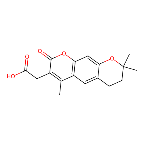 2-{4,8,8-trimethyl-2-oxo-2H,6H,7H,8H-pyrano[3,2-g]chromen-3-yl}acetic acid structure
