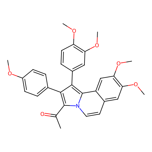 1-[1-(3,4-dimethoxyphenyl)-8,9-dimethoxy-2-(4-methoxyphenyl)pyrrolo[2,1-a]isoquinolin-3-yl]ethanone structure