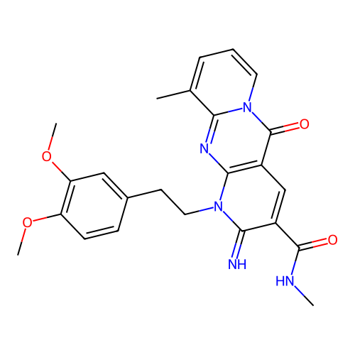 1-(3,4-dimethoxyphenethyl)-2-imino-N~3~,10-dimethyl-5-oxo-1,5-dihydro-2H-dipyrido[1,2-a:2,3-d]pyrimidine-3-carboxamide structure
