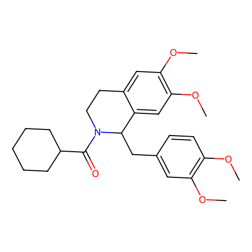 cyclohexyl(1-(3,4-dimethoxybenzyl)-6,7-dimethoxy-3,4-dihydroisoquinolin-2(1H)-yl)methanone structure