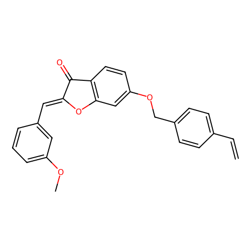 2-[(3-Methoxyphenyl)methylene]-6-[(4-vinylphenyl)methoxy]benzo[b]furan-3-one structure
