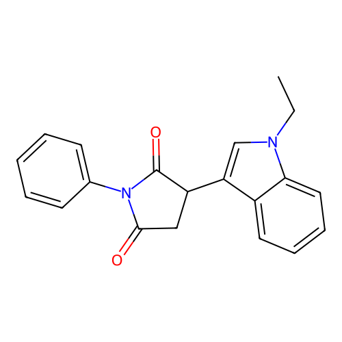 3-(1-ethyl-1H-indol-3-yl)-1-phenylpyrrolidine-2,5-dione structure