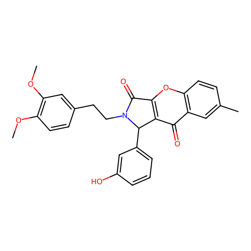 2-(3,4-dimethoxyphenethyl)-1-(3-hydroxyphenyl)-7-methyl-1,2-dihydrochromeno[2,3-c]pyrrole-3,9-dione structure