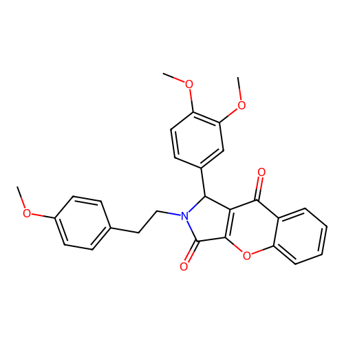 1-(3,4-dimethoxyphenyl)-2-(4-methoxyphenethyl)-1,2-dihydrochromeno[2,3-c]pyrrole-3,9-dione structure