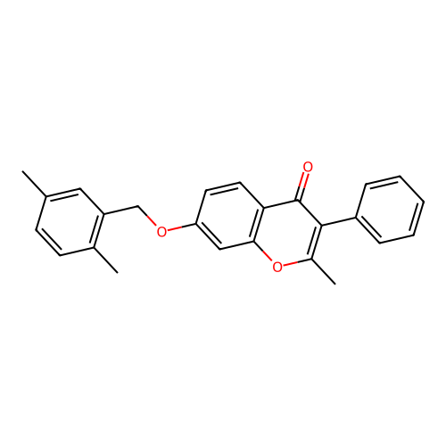 7-[(2,5-Dimethylphenyl)methoxy]-2-methyl-3-phenylchromen-4-one structure