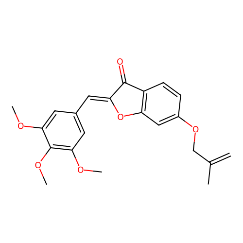 (Z)-6-((2-methylallyl)oxy)-2-(3,4,5-trimethoxybenzylidene)benzofuran-3(2H)-one structure