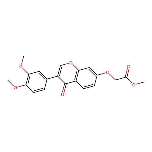 Methyl 2-[3-(3,4-dimethoxyphenyl)-4-oxochromen-7-yl]oxyacetate structure