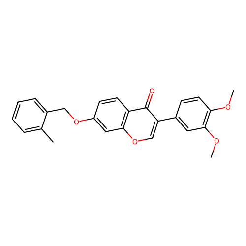 3-(3,4-Dimethoxyphenyl)-7-[(2-methylphenyl)methoxy]chromen-4-one structure