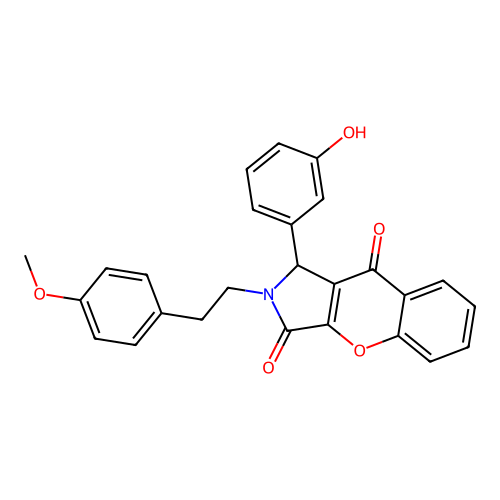 1-(3-hydroxyphenyl)-2-(4-methoxyphenethyl)-1,2-dihydrochromeno[2,3-c]pyrrole-3,9-dione structure