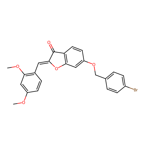 (Z)-6-((4-bromobenzyl)oxy)-2-(2,4-dimethoxybenzylidene)benzofuran-3(2H)-one structure