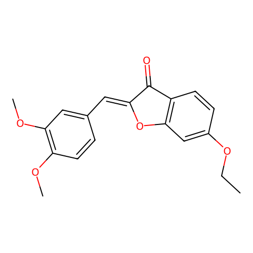 (Z)-2-(3,4-dimethoxybenzylidene)-6-ethoxybenzofuran-3(2H)-one structure