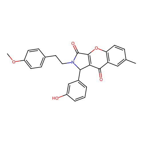 1-(3-hydroxyphenyl)-2-(4-methoxyphenethyl)-7-methyl-1,2-dihydrochromeno[2,3-c]pyrrole-3,9-dione structure