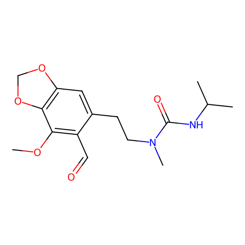 1-[2-(6-Formyl-7-methoxy-1,3-benzodioxol-5-yl)ethyl]-1-methyl-3-propan-2-ylurea structure
