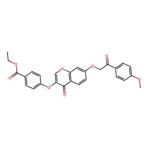 ethyl 4-({7-[2-(4-methoxyphenyl)-2-oxoethoxy]-4-oxo-4H-chromen-3-yl}oxy)benzoate structure