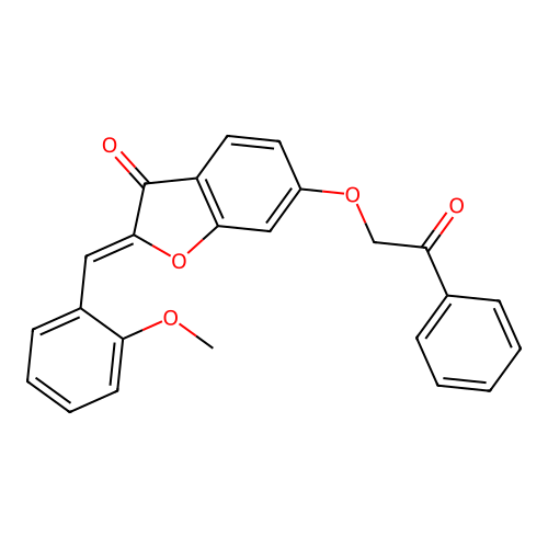 2-[(2-Methoxyphenyl)methylene]-6-(2-oxo-2-phenylethoxy)benzo[b]furan-3-one structure