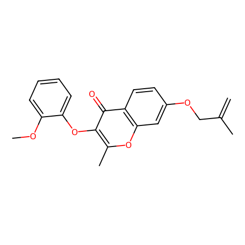3-(2-methoxyphenoxy)-2-methyl-7-((2-methylallyl)oxy)-4H-chromen-4-one structure