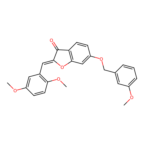 (2Z)-2-(2,5-dimethoxybenzylidene)-6-[(3-methoxybenzyl)oxy]-1-benzofuran-3(2H)-one structure