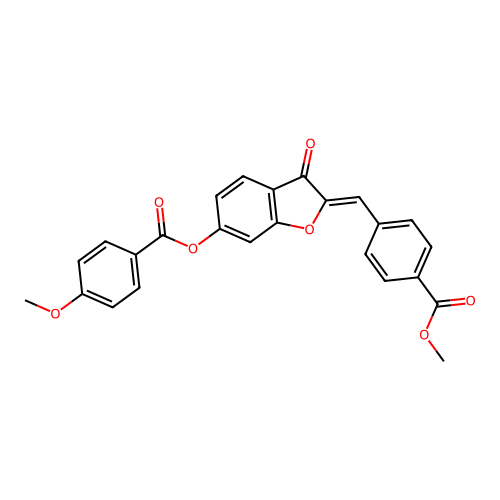 (Z)-2-(4-(methoxycarbonyl)benzylidene)-3-oxo-2,3-dihydrobenzofuran-6-yl 4-methoxybenzoate structure
