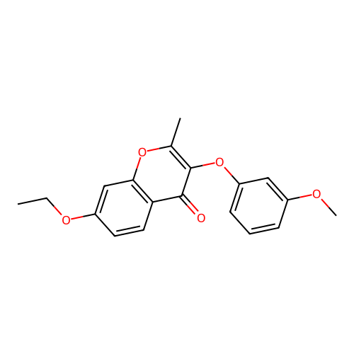 7-ethoxy-3-(3-methoxyphenoxy)-2-methyl-4H-chromen-4-one structure