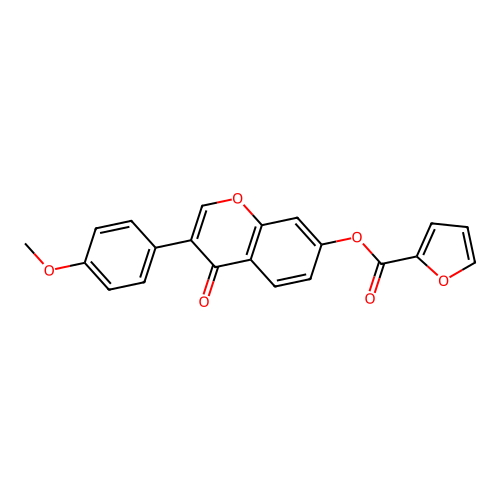 3-(4-methoxyphenyl)-4-oxo-4H-chromen-7-yl furan-2-carboxylate structure