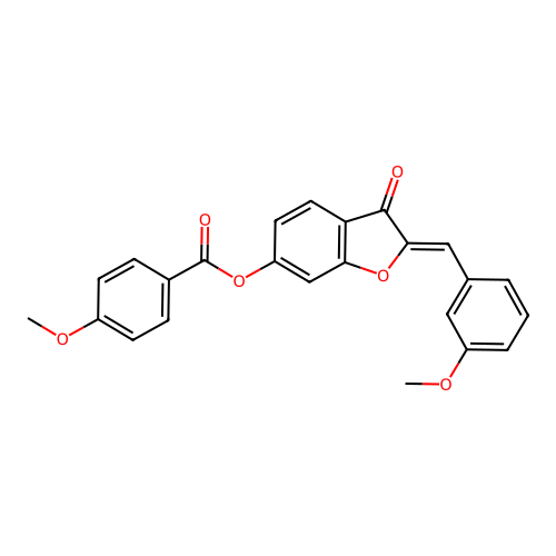 2-[(3-Methoxyphenyl)methylene]-3-oxobenzo[3,4-b]furan-6-yl 4-methoxybenzoate structure