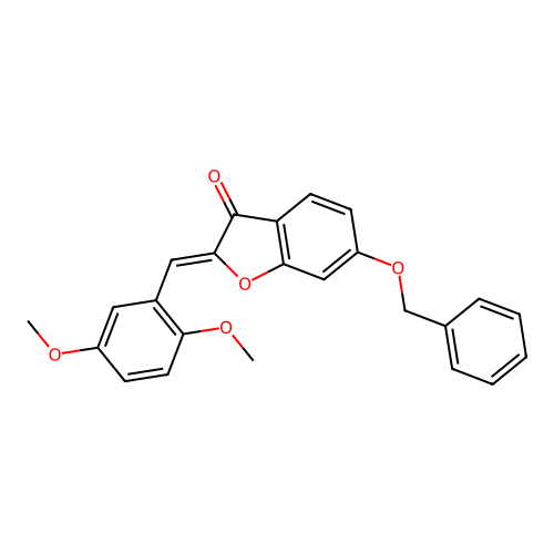 2-[(2,5-Dimethoxyphenyl)methylene]-6-(phenylmethoxy)benzo[b]furan-3-one structure